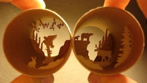 Diptyque 'Far North' [Using 'Far North, Owl' and 'Far North, Reindeer']